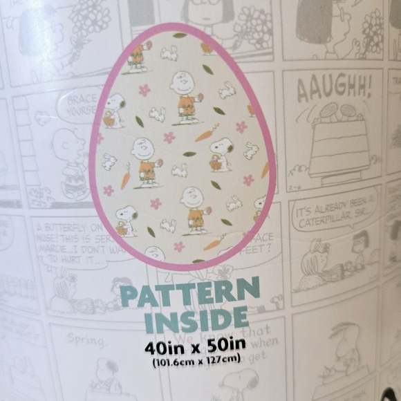 Peanuts Snoopy Easter Spring Pet Plush Blanket 40in x 50in NWT - Picture 2 of 3